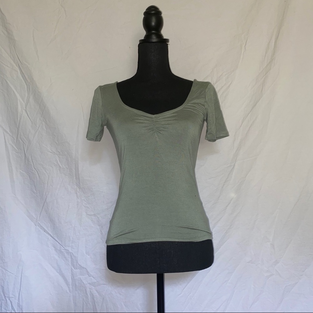 Olive green top